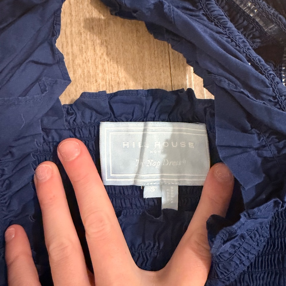 Hill House Blue Smocked Maxi Dress - Picture 2 of 3
